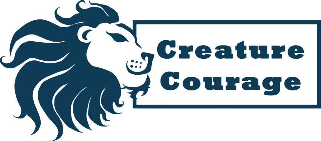 Creature Courage Logo of a smiling lion