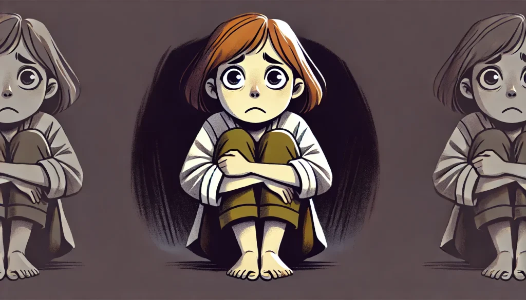 Fear of Spiders woman afraid Creature Courage