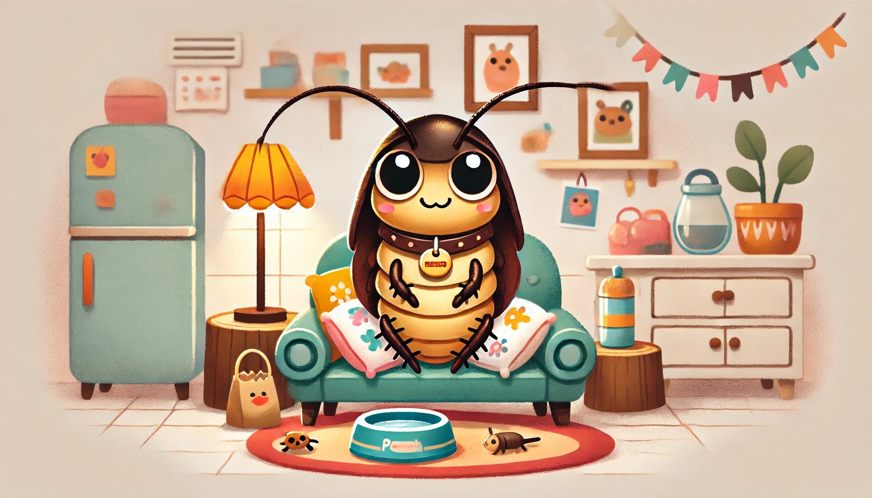 Cute Cockroach Pet Illustration Creature Courage