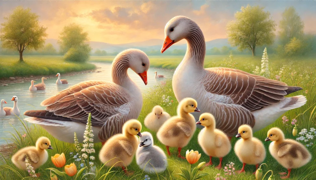 Loving Goose Family Creature Courage