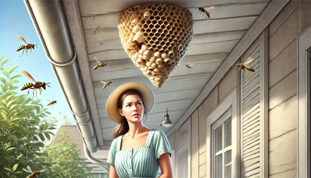 Woman Confused Around Wasps Creature Courage