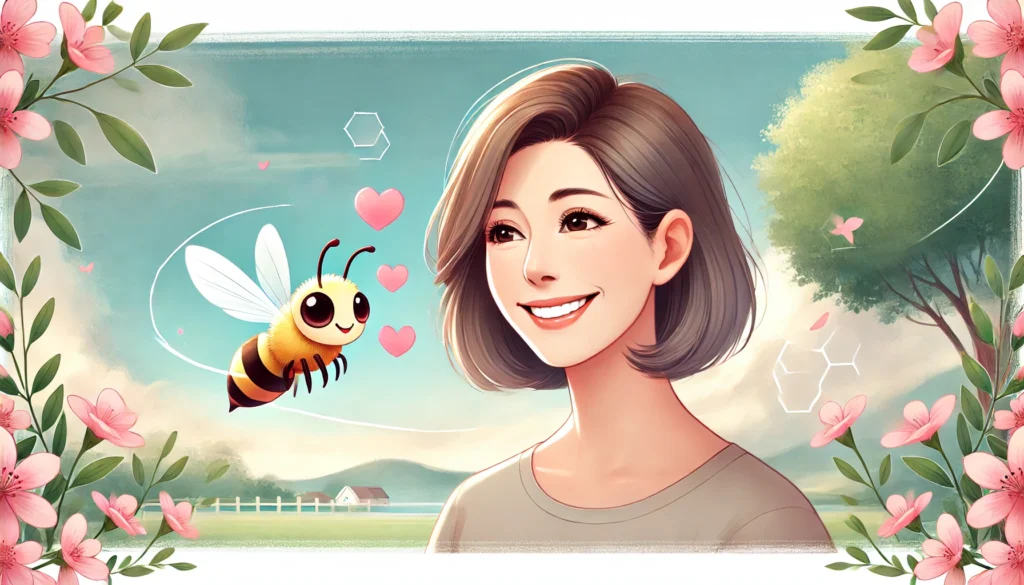 Woman and Wasp Love Over coming Fear Creature Courage