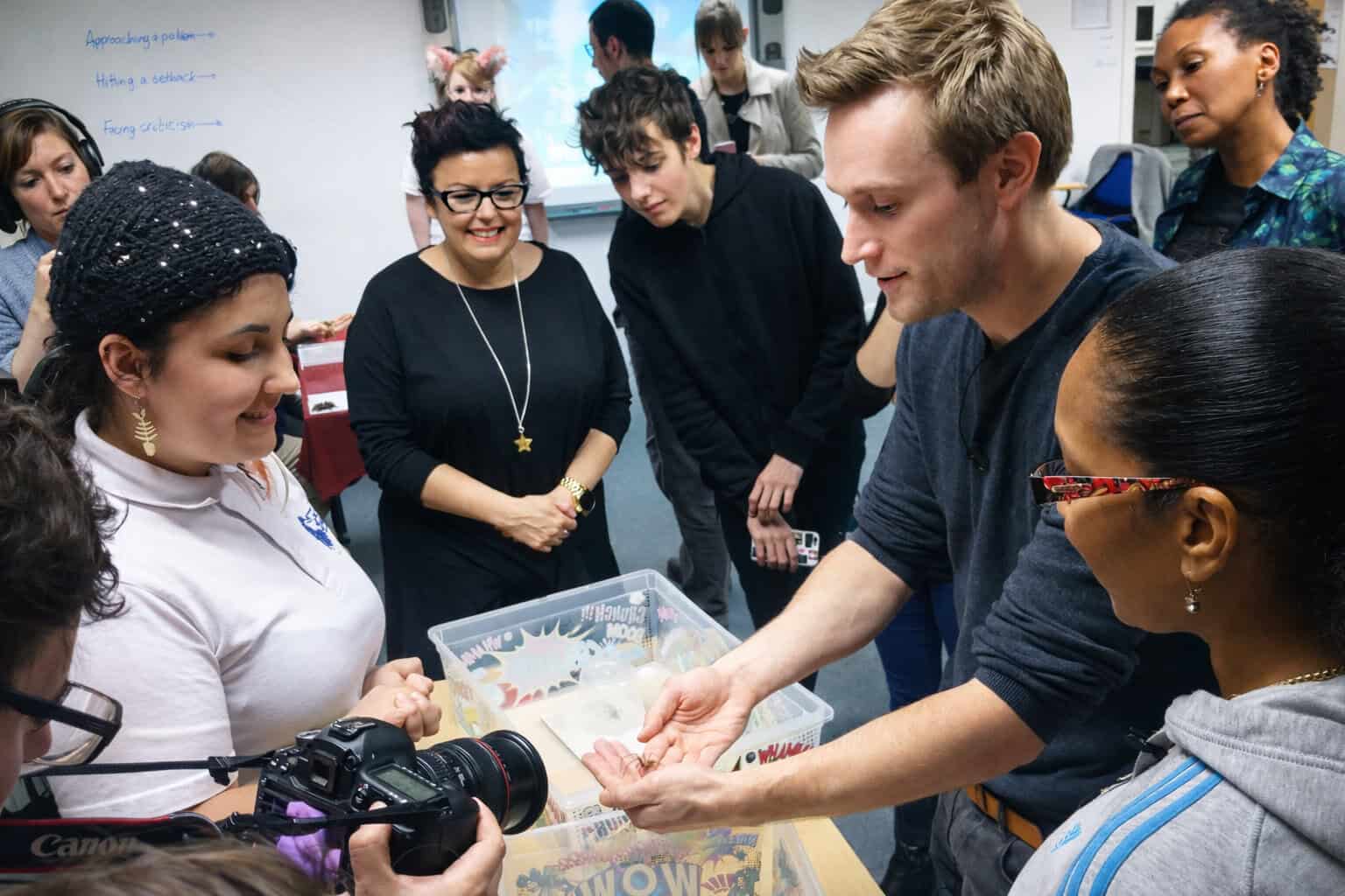 Unique Experiential Workshops Creature Courage Handling Spiders