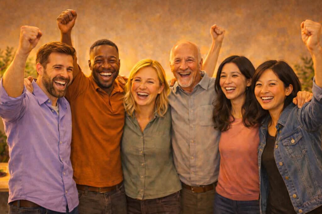 experiential-team-building-insect-workshop Happy Proud Team Creature Courage