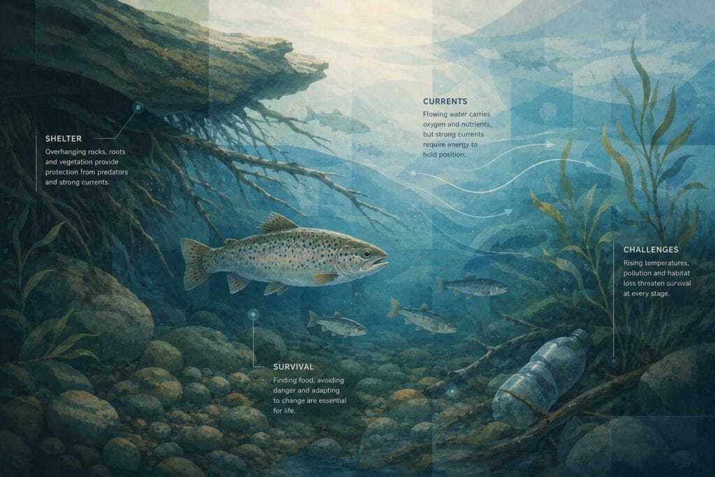 Illustration encouraging compassion and understanding of fish behaviour.